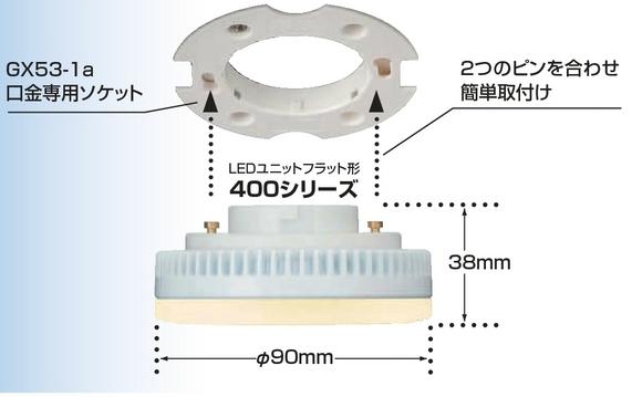 東芝ライテック E-CORE LEDユニットフラット形 新400 LDF5L-GX53/2