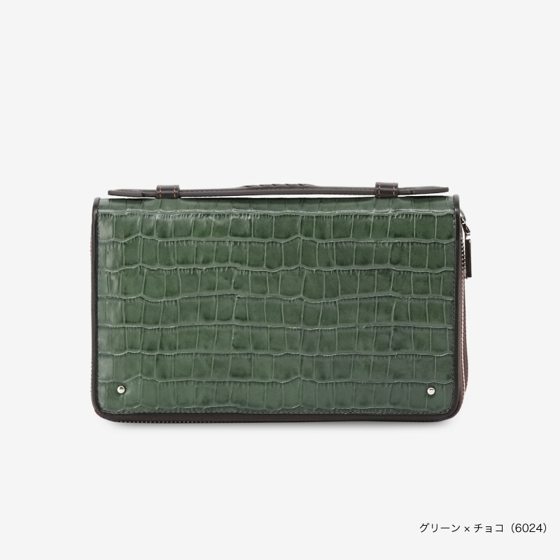 アモーレ 本革クロコ型押し オーガナイザー バッグインバッグ | 革小物
