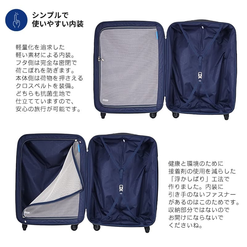 SUNCO 極軽 軽量ジッパースーツケース (49cm/35L) | スーツケース