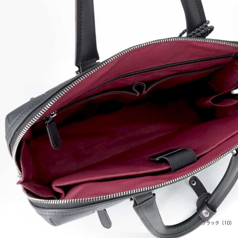 モザイク ブリーフケース B4サイズ PC対応 スムースレザー | バッグ