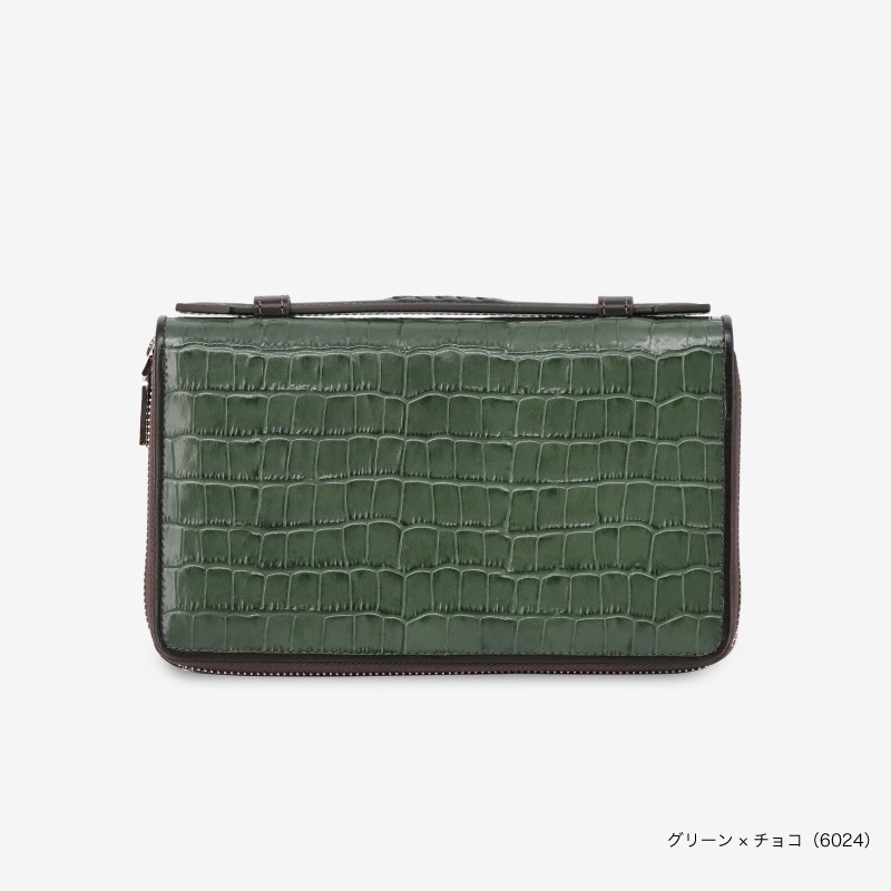 アモーレ 本革クロコ型押し オーガナイザー バッグインバッグ | 革小物