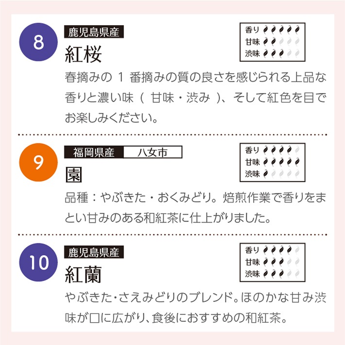 送料無料!1000円ポッキリ　和紅茶飲み比べ10選 ティーバッグ