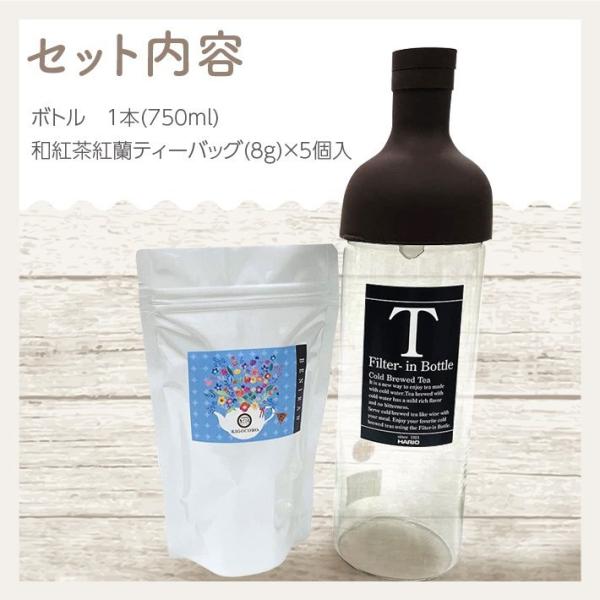 水出しボトル（ブラウン）ギフト 紅蘭 ティーバッグ 8g×5個