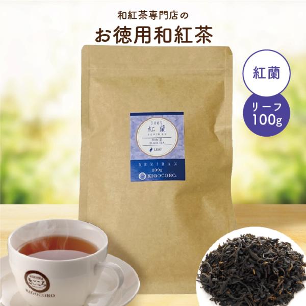 お徳用　鹿児島産和紅茶  紅蘭 リーフ 100g エコパック メール便