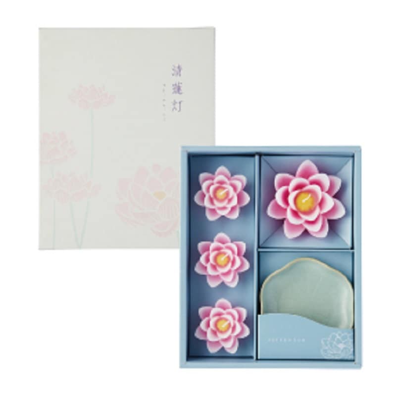 カメヤマのご進物 『清蓮灯(せいれんとう) 蓮花のローソク』 | 取扱い
