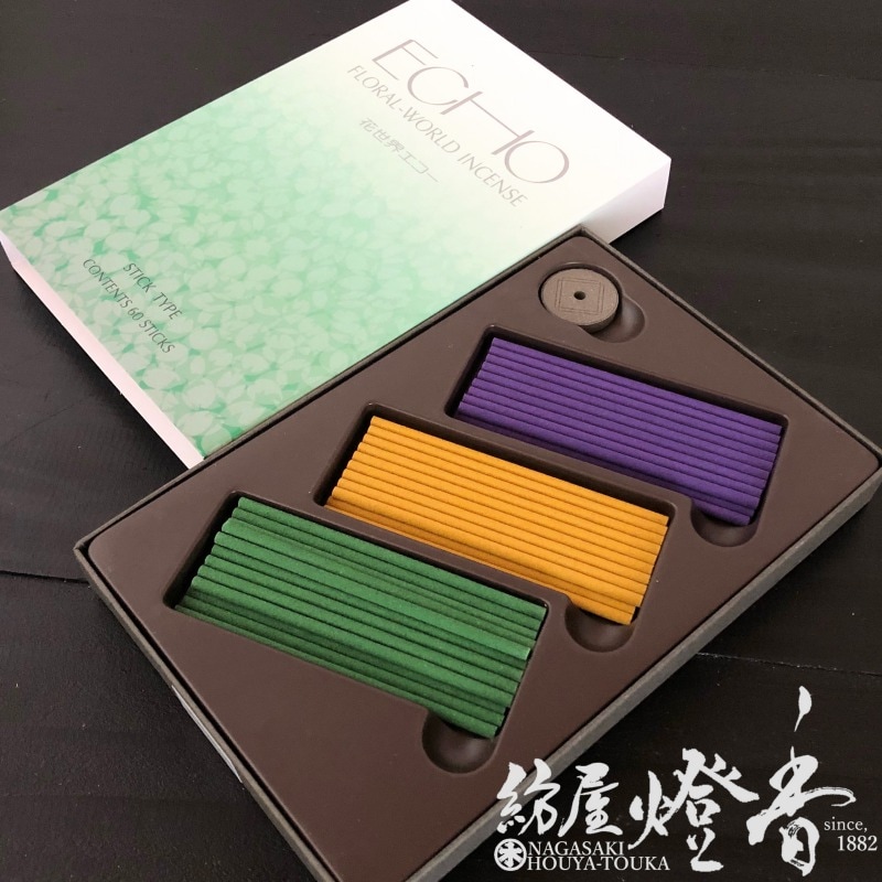 松栄堂のお香『香水香 花世界 ECHO(エコー)【3種アソート】60本入