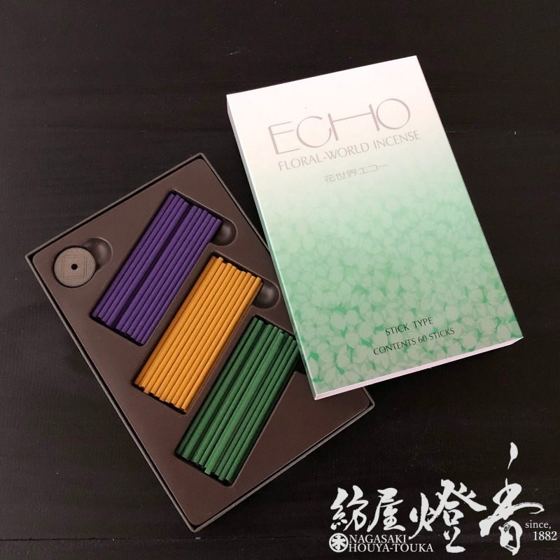 松栄堂のお香『香水香 花世界 ECHO(エコー)【3種アソート】60本入