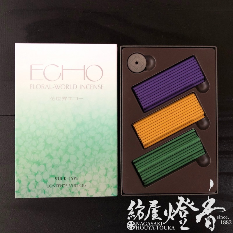 松栄堂のお香『香水香 花世界 ECHO(エコー)【3種アソート】60本入