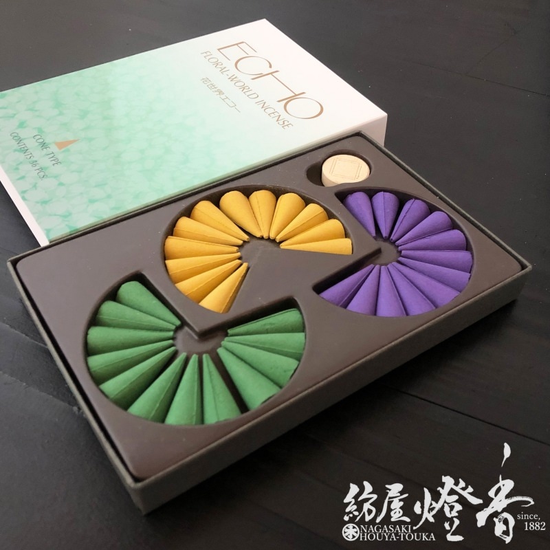 松栄堂のお香『香水香 花世界 ECHO(エコー)【3種アソート】36粒入
