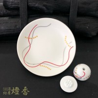 香器『香立付香皿【月(つき)-TSUKI-】スティック用紙箱入[美濃焼