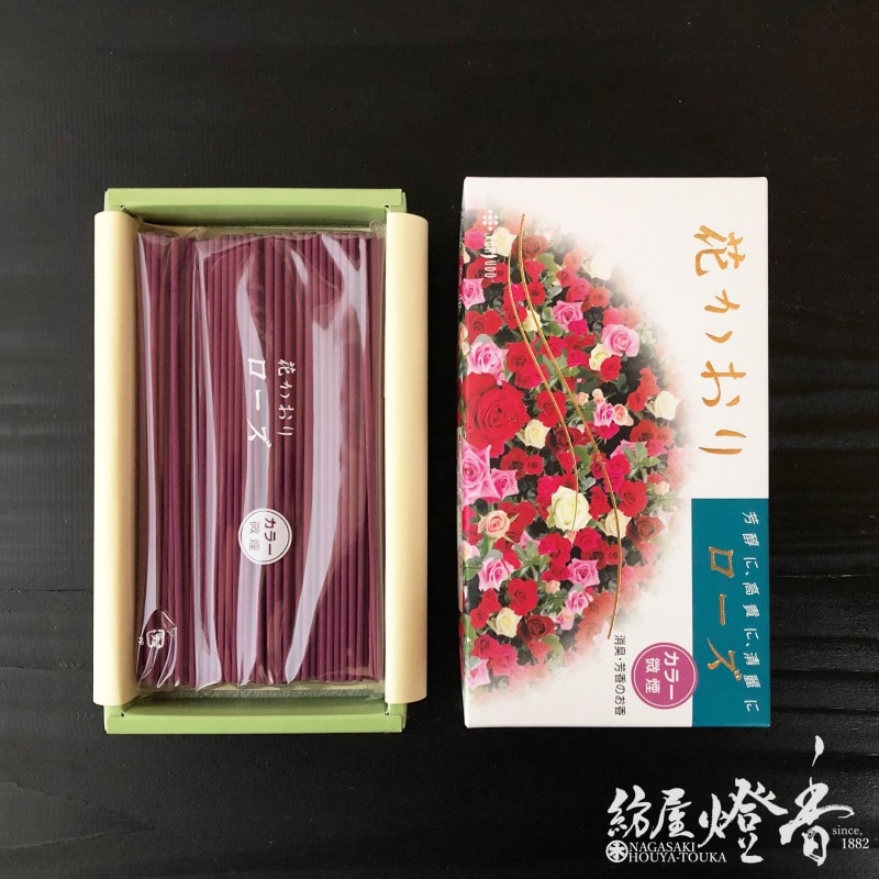 お線香『花かおり【ローズ-芳醇に・高貴に・清麗に-】短寸バラ詰