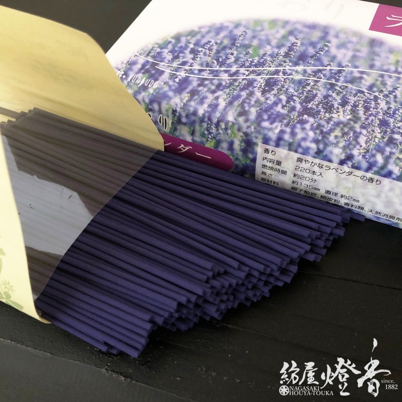 お線香『花かおり【ラベンダー-草原を渡る風に-】短寸バラ詰[カラー微
