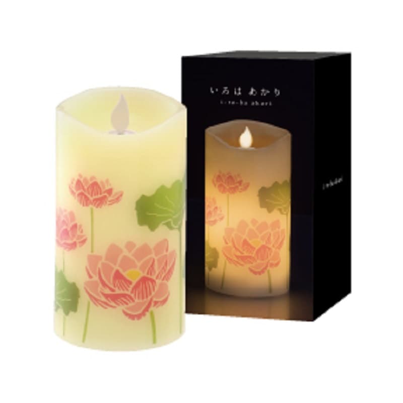 カメヤマのLEDローソク『いろはあかり【蓮ハナ】』 | キャンドル