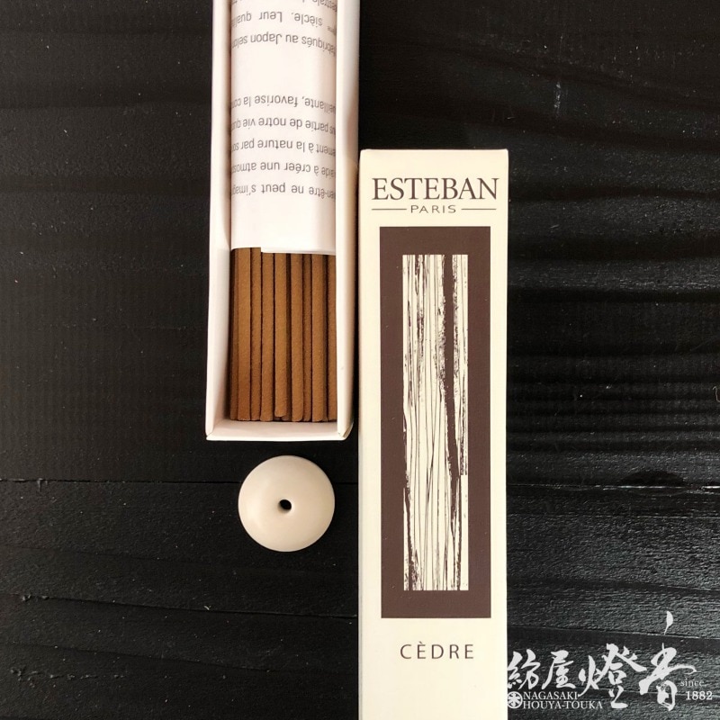 日本香堂 ESTEBAN エステバン セダー インセンス 香立て付 スティック 40本入 ESTEBAN エステバン お香 40本入り インセンス スティック