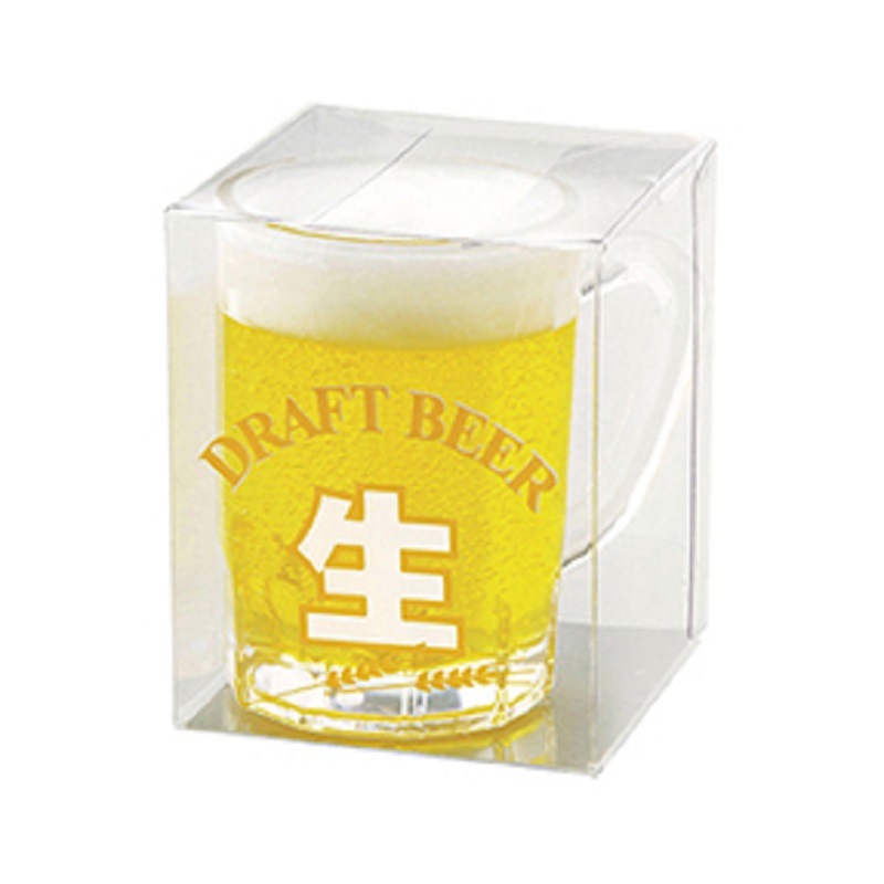 生ビール・ジョッキロウソク　大 故人の好物キャンドル『まるで本物【ミニジョッキ/生ビール