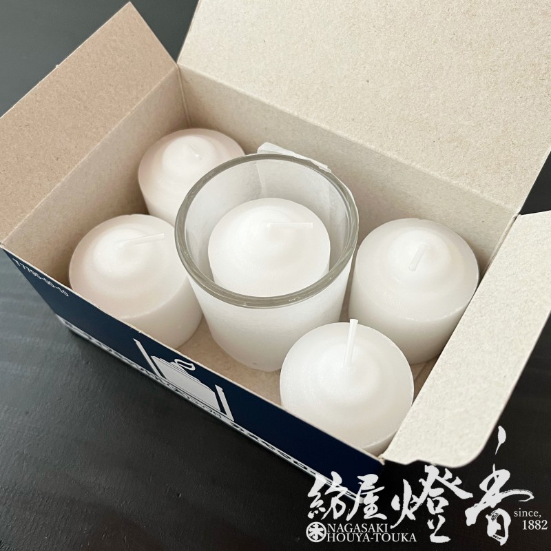 カップ入ローソク『ボーティブ【大/コップ付】紙箱コップ1個＋ローソク