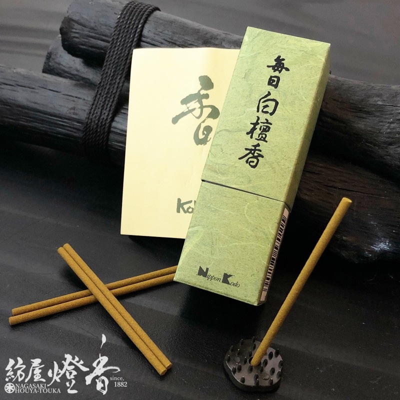 お香/室内香『香木の香り【毎日白檀香(まいにちびゃくだんこう)】ミニ寸スティック24本入』日本香堂