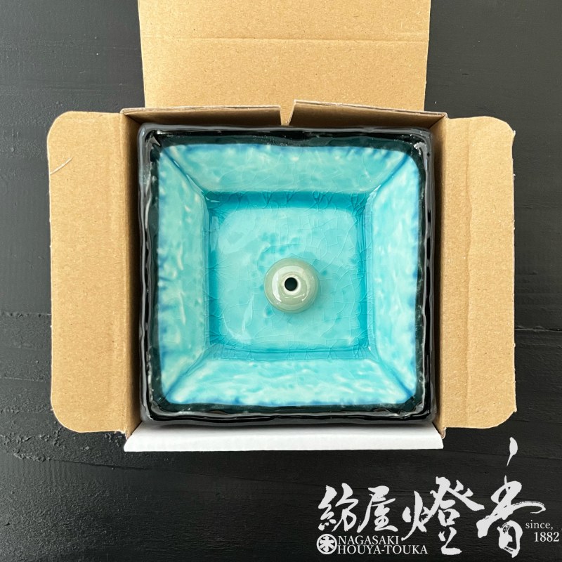 香器『香立付香皿【海(うみ)-UMI-】スティック用紙箱入[美濃焼