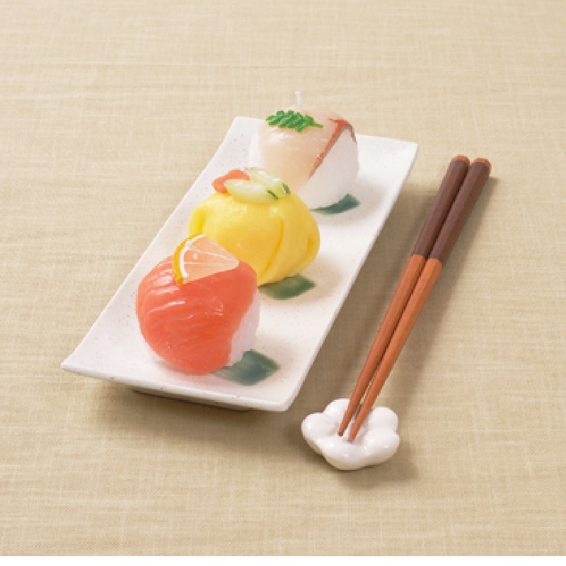 カメヤマの故人の好物ローソク 『手まり寿司 キャンドル』 | 取扱い