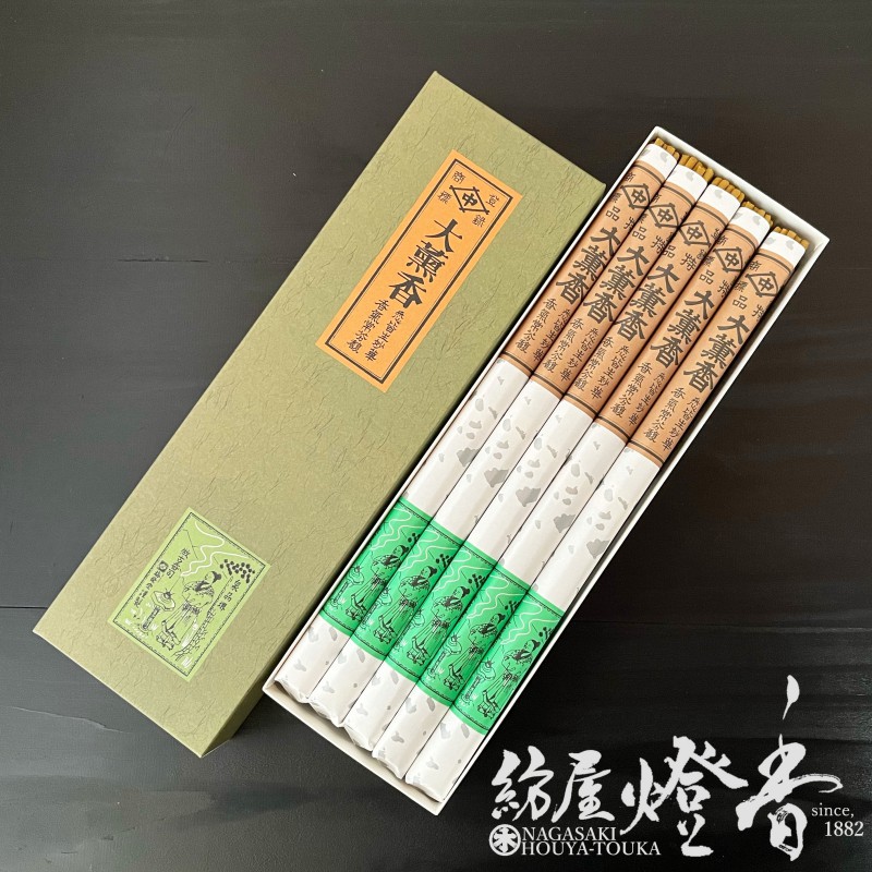 御寺院用長尺線香『特品大薫香【大薫香】尺二寸(34cm)紙箱10把入[有煙