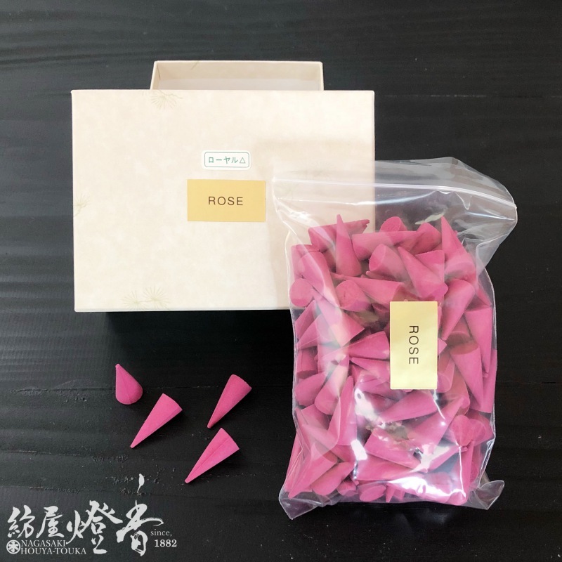 松栄堂のお香『香水香 花世界 ROYAL(ローヤル)【ローズ】徳用144粒入