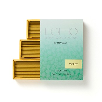 松栄堂のお香『香水香 花世界 ECHO(エコー)【バイオレット】徳用240本