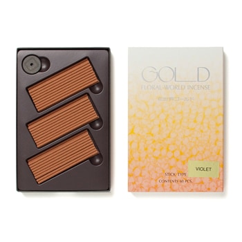 松栄堂のお香『香水香 花世界 GOLD(ゴールド)【バイオレット】60本入