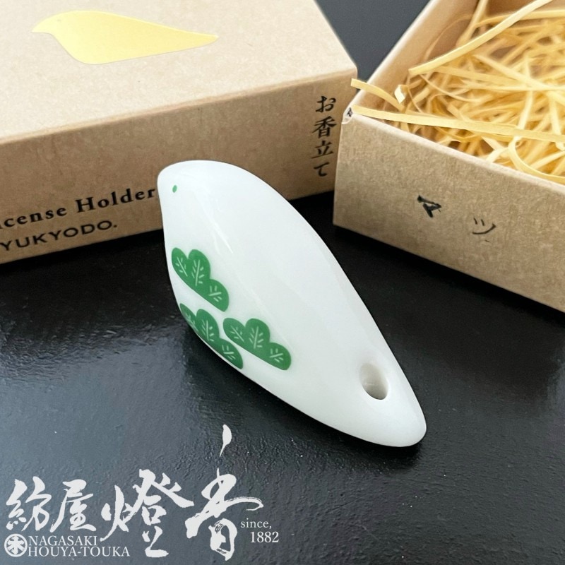 香立/香器『陶製香立・ハト(鳩)【マツ/MATSU】紙箱[スティックタイプ用