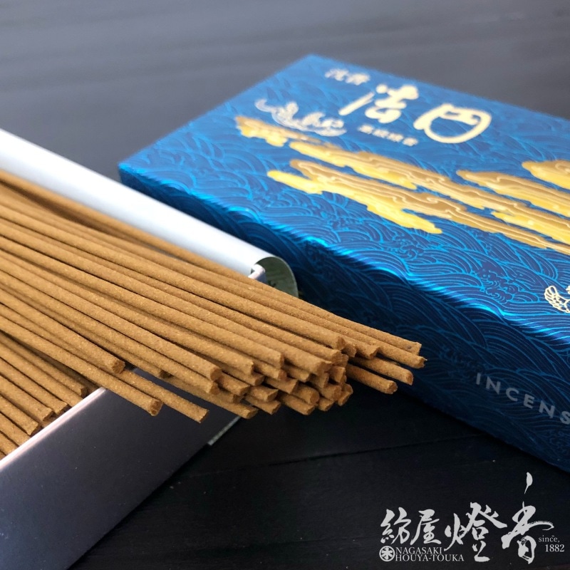 温炎線香 90本 直径8mm 長さ約85mm お線香『沈香【法円(ほうえん)】短寸小バラ詰[有煙]』玉初堂