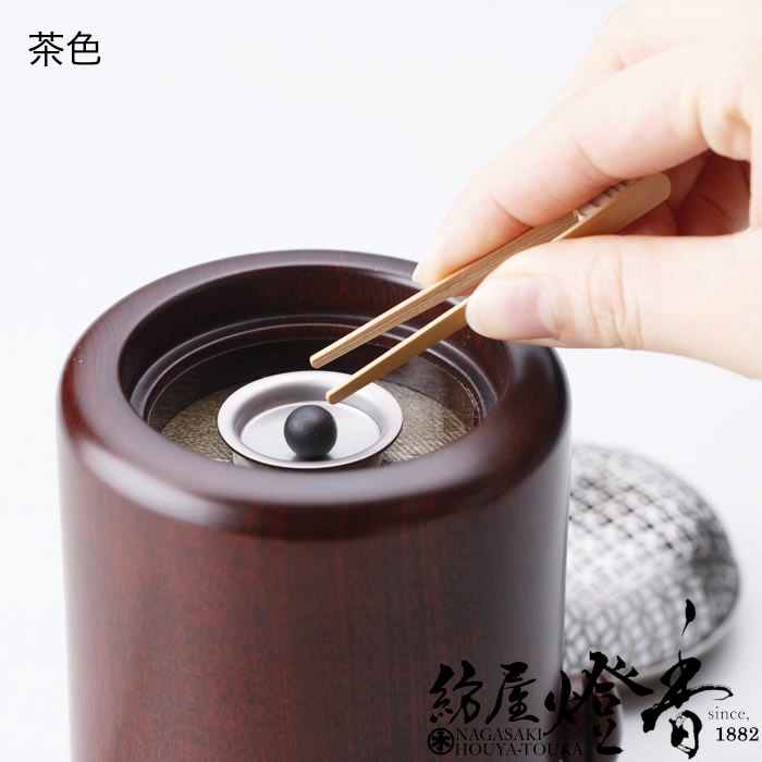 電子香炉/香道具『美しい木目【電気香炉・麗こだち/茶色-URARAKODACHI