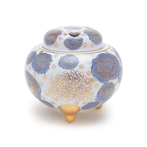 青華 青花 香炉 青華 青花 香炉 香器『香炉3．5号【青花詰(あおはなつめ)】九谷焼[