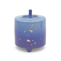 日本香堂の香器『香炉【銀彩ブルー(小)】九谷焼』 | 取扱い