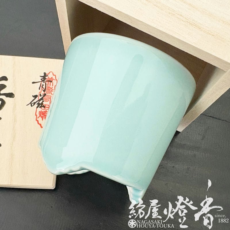 萬珠堂 謹製 香炉 青磁 八田蘇谷 桐箱付き お香 古美術品 骨董 seiji 萬珠堂 謹製 香炉 青磁 八田蘇谷 桐箱付き お香 古美術品 骨董 seiji