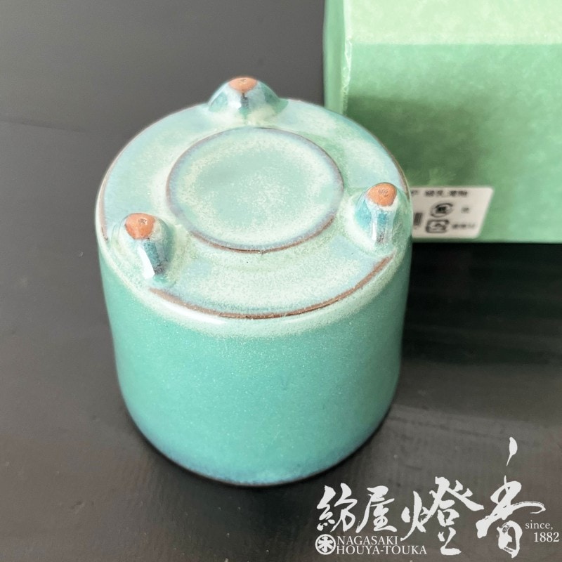 香器/香道具『聞香炉【京焼(きょうやき)-緑乳濁釉(りょくにゅう
