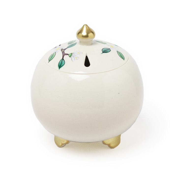 京焼・清水焼 丸型衝香炉 青交趾宝尽し(あおこうちたからづくし) 特別企画