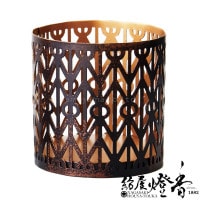 キャンドルホルダー『メタルホルダー【ヘリンボーン】鉄製ヴィンテージ