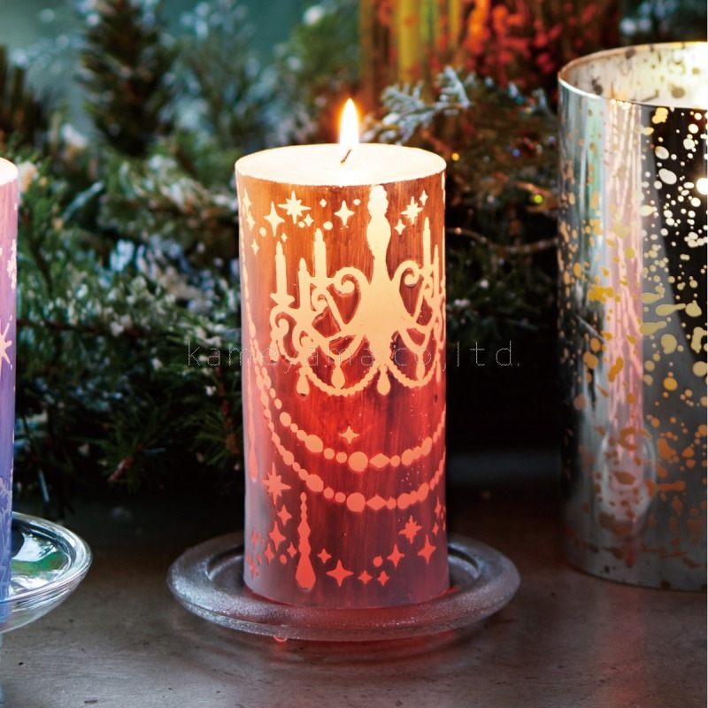 キャンドルホルダー/プレート『アイシープレート【M】ガラス製