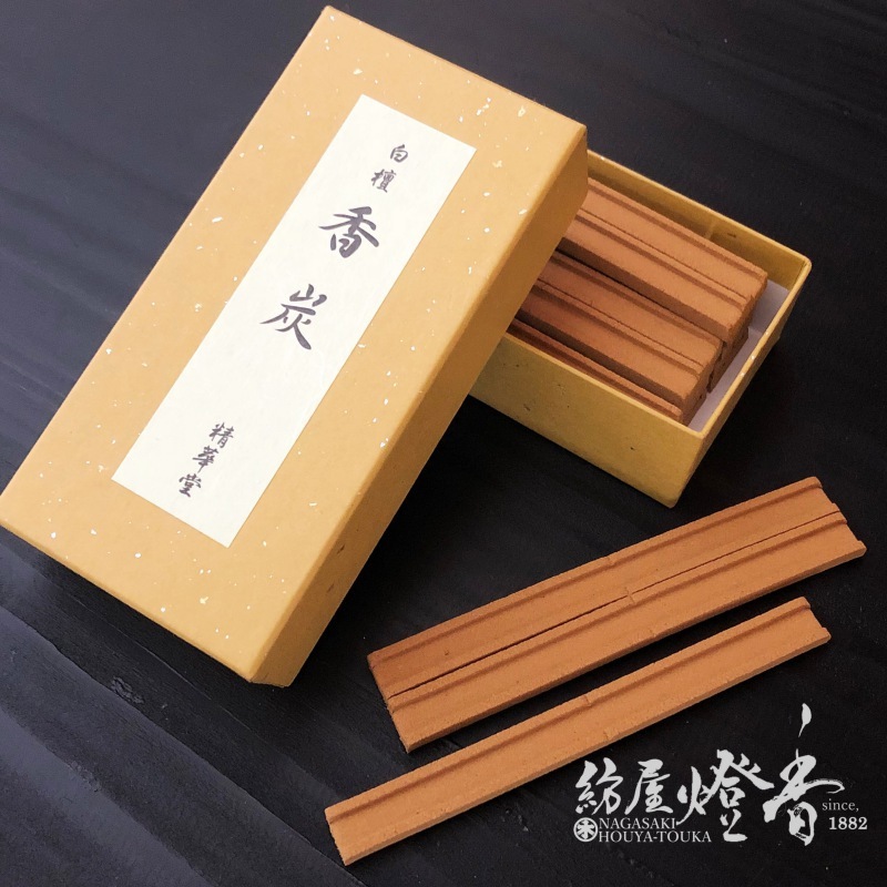 精華堂の火舎香炉用香炭『薫香炭【白檀香炭/棒状】25本入』燃焼