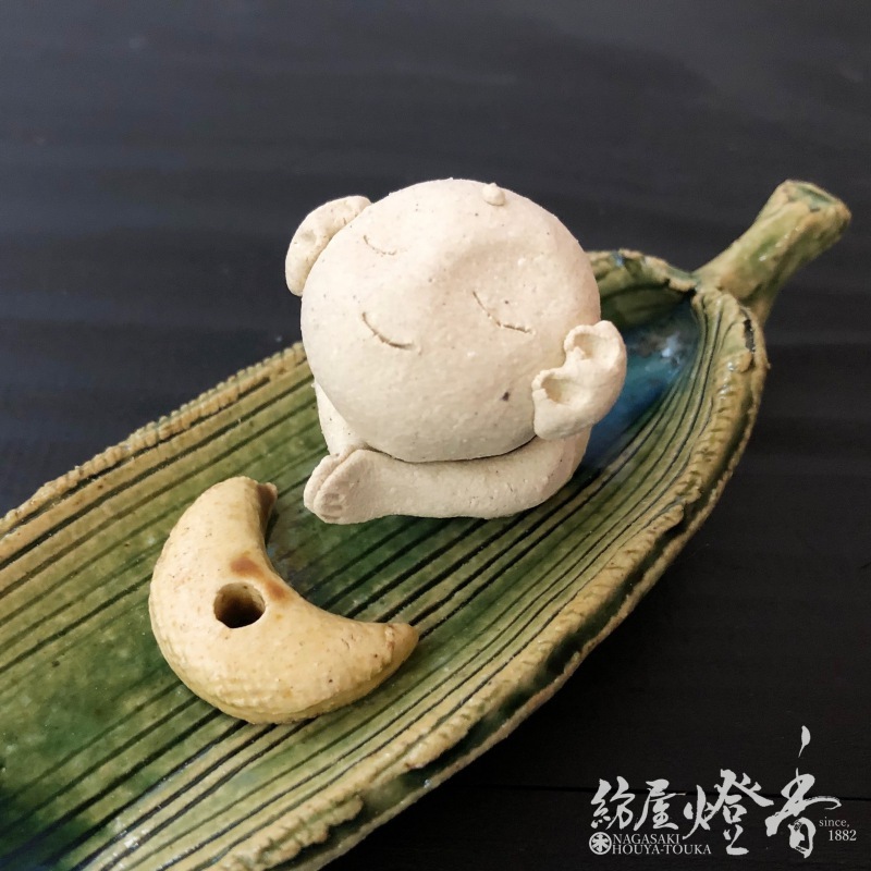 山田松香木店の香器『笹と地蔵[香立て・香皿セット]スティックタイプ
