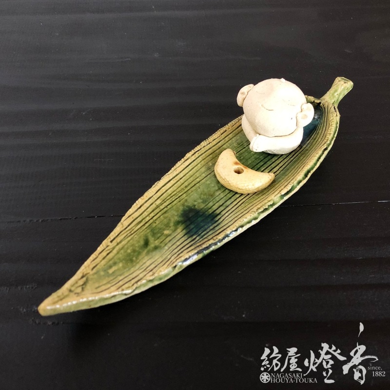 山田松香木店の香器『笹と地蔵[香立て・香皿セット]スティックタイプ