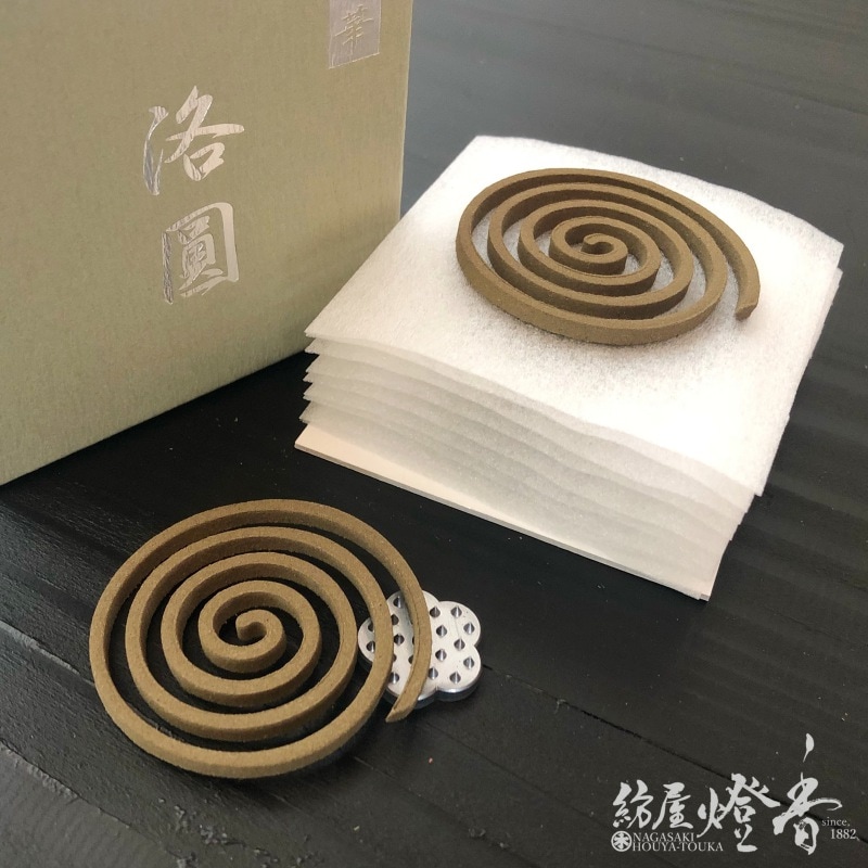 お香/室内香『洛圓【凝華(ぎょうか)】渦巻き型10枚入』山田松香木店