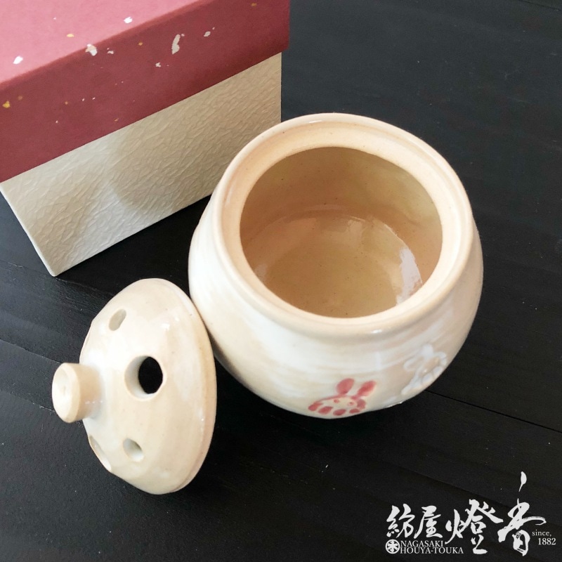 香器『香炉【だるまうさぎ】[京焼・清水焼/昌久]空焚用』龍心堂