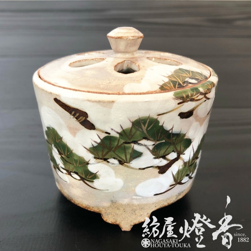 香器『香炉【乾山手松(けんざんでまつ)】紙箱入[京焼・清水焼/俊山]空