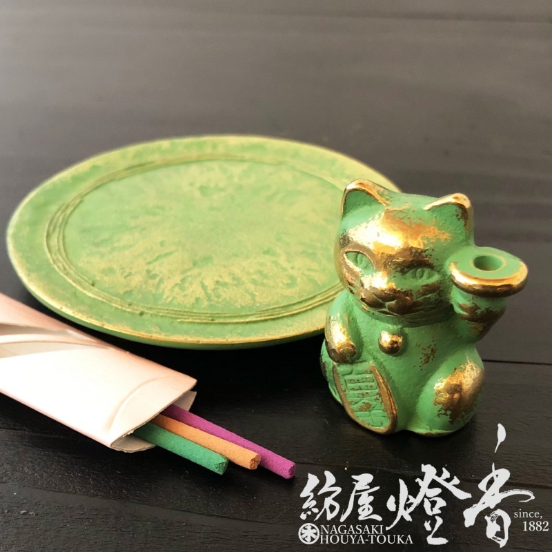 香炉/香器『高岡銅器【プチ香・猫(ねこ)-NEKO-】銅製・香立て&香皿[空