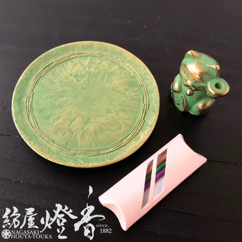 香炉/香器『高岡銅器【プチ香・猫(ねこ)-NEKO-】銅製・香立て&香皿[空