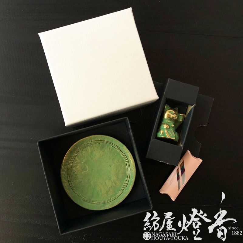 香炉/香器『高岡銅器【プチ香・猫(ねこ)-NEKO-】銅製・香立て&香皿[空