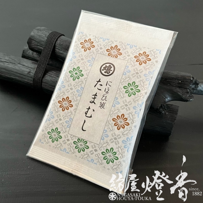 匂い袋　お多福根付　81g 東Y8-0408①タトチ 負野薫玉堂 匂い袋 きんちゃく うつりか 花柄（白） : お土産処渡月橋