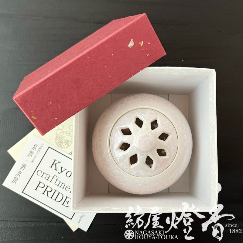 香器『香炉【京華釉・桃(きょうかゆう)-MOMO-】[京焼・清水焼/陶
