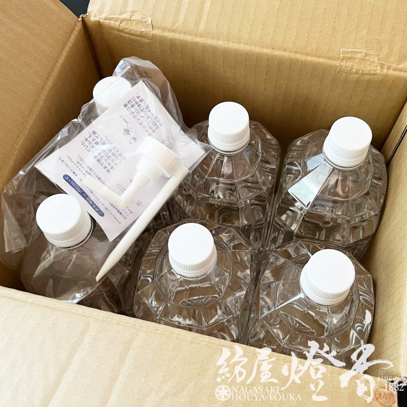 コメントで割引　ムラエ レインボーオイル2L 6本　メルカリ便送料込専用ノズル付 ムラエ オイルランプ用 燃料 OL-2000 レインボーオイル 2L×6本入