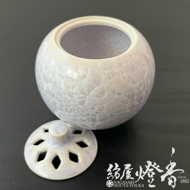 香器『香炉【京華釉・紫(きょうかゆう)-MURASAKI-】紙箱入[京焼